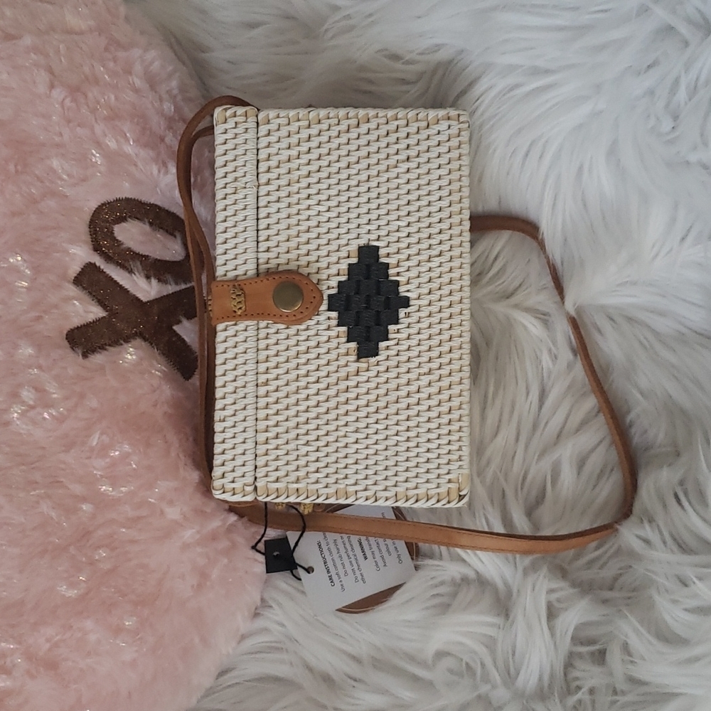 NWT Hand crafted square Crossbody
